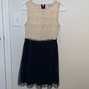 Cream and blue Speechless dress. Size XS